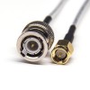 BNC Connector Coaxial Cable 180 Degree Male to SMA Straight Male with RG316 10cm