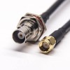BNC Female Connectors Straight to SMA Straight Male RP Coaxial Cable with RG223 rg58 RG223 1m