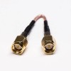 20pcs Coaxial Cable SMA Straight Male to 180 Degree Male