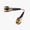 20pcs Coaxial Cable SMA Straight Male to 180 Degree Male