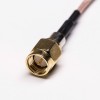 20pcs Coaxial Cable SMA Straight Male to 180 Degree Male