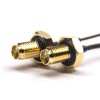 Conector de Cable Coaxial hembra 20 piezas RP SMA recto resistente al agua para Cable negro 1,37