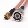 20pcs Male to Male Coaxial Cable Connector Straight TNC to Straight SMA for RG142 Cable 10cm