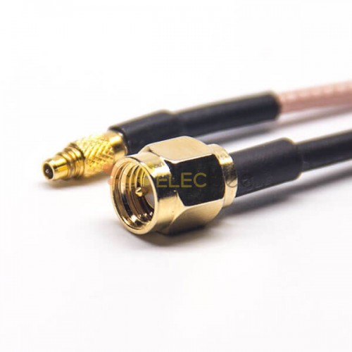 20 piezas MMCX a SMA Cable MMCX macho recto a SMA recto macho Coaxial Cable con RG316 1m