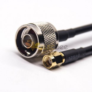 N Tipo Cable Conectores Straight Male to SMA Male RP Cable com RG58 RG58 1m