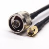 N Type Cable Connectors Straight Male to SMA Male RP Cable with RG58 RG58 1m
