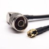 N Type Cable Male Angled to SMA RP Male Straight Cable with RG223 RG58 RG58 1m