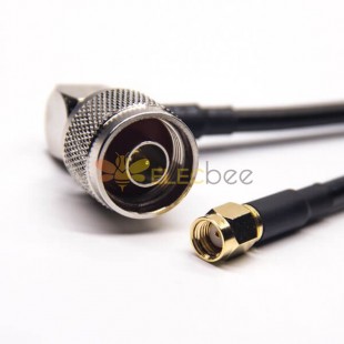 N Type Cable Male Angled to SMA RP Male Straight Cable with RG223 RG58 RG58 1m