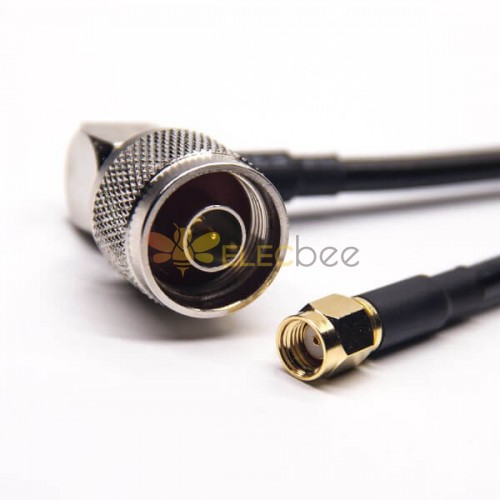 N Type Cable Male Angled to SMA RP Male Straight Cable with RG223 RG58