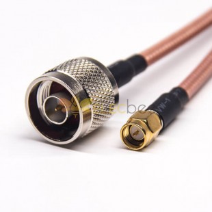 20pcs N Type Straight Connector to SMA Straight Male RG142 Cable 10cm