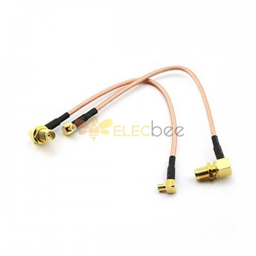 RF Cable Adapters RG316 15CM SMA Female Right Angle to MCX Male Right Angle Pack of 2