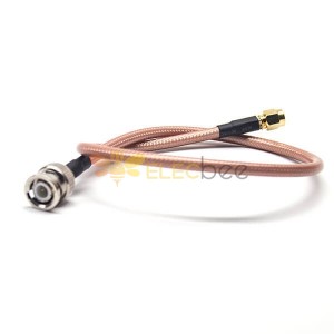 RF Cable Assembly BNC Homme droit à SMA Mâle Straight avec RG142