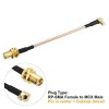 Tipos de cable RF RG316 10CM con RP-SMA hembra a MCX macho