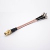 RF Cable with SMA Connector Female to Dual TS9 Male 4G LTE Antenna Adapter Splitter Cable RG316 10cm