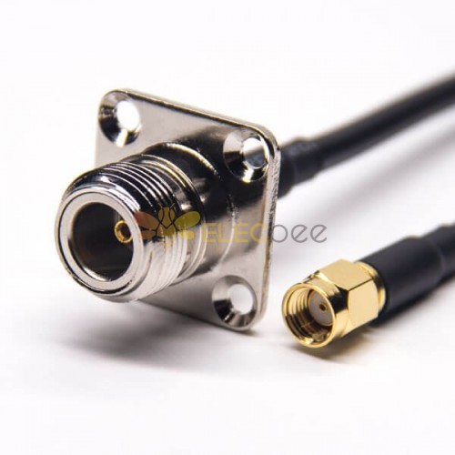 20pcs RF Cables Assemblies N Type Female Straight Flange Mounting to SMA Male RP Straight with RG223 RG58 RG58 1m