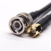RF Cables Assembly BNC 180 Degree Male to SMA Male RP Straight with RG233 RG58 RG58 1m