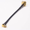 RG174 Cable SMA 4 Hole Flange to MCX Right Angle Female 10cm