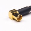 RP hembra SMA 90 grados a MCX hembra en ángulo RF cable coaxial con RG174