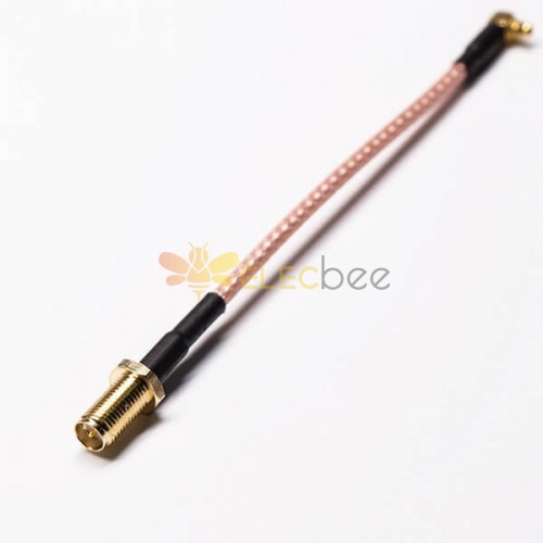 20pcs Rp Sma Connector Female Straight To Right Angle Mmcx Male Cable Assembly 8818