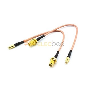 Cavo SMA Bulkhead RG316 15CM a MCX Male RF Coaxial Cable 2pcs