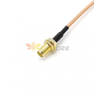 SMA Bulkhead Cable RG316 15CM to MCX Male RF Coaxial Cable 2pcs