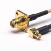 Cavo di estensione SMA 4 fori Flange Femmina Dritto a MCX Maschio Angled RF Coaxial Cable con RG316 10cm