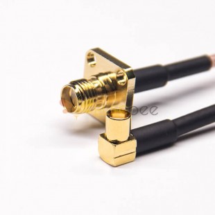 20 шт. MCX женский кабель 90 градусов к SMA женский прямой панельный монтаж с RG316 10см