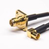 20pcs MCX Female Cable 90 Degree to SMA Female Straight Panel Mount with RG316