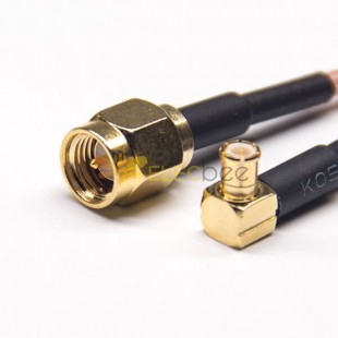 SMA Extention Cable Male Straight to MCX Male Right Angled Male RF Coaxial Cable with RG 316 10cm