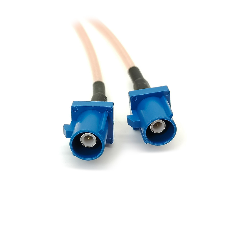 SMA Male Cable 2 in 1 Dual Fakra C Plug to SMA Plug Connector Extension Cable RG316 15cm