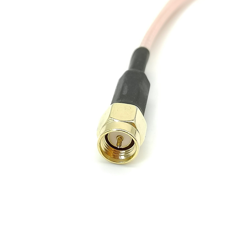 SMA Male Cable 2 in 1 Dual Fakra C Plug to SMA Plug Connector Extension Cable RG316 15cm