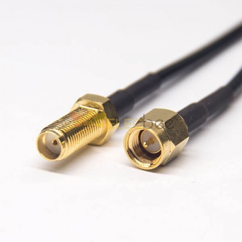 SMA macho a SMA cable de extensión hembra conector de 180 grados para cable RG174