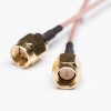 SMA Enchufe de Cable Recto Coaxial para Brown RG316 con Conector SMA RG316 100cm