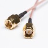 20 шт. SMA прямой кабельный штекер коаксиальный для коричневого цвета RG316 с разъемом SMA 10см RG316