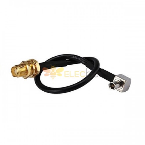 Cable de prueba SMA Bulkhead hembra a TS9 macho RF cable de extensión RG174 15cm