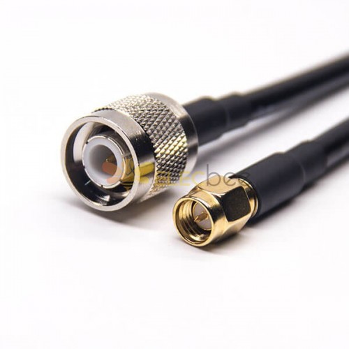 TNC Male Connector 180 Degree to SMA Male Straight Coaxial Cable with RG223 RG58 RG58 10cm