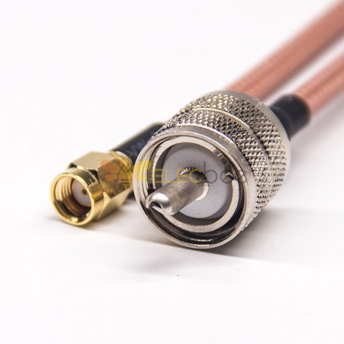 20 piezas conectores de Cable Coaxial UHF copa de soldadura recta macho a Cable RG142 recto macho RP SMA 10cm