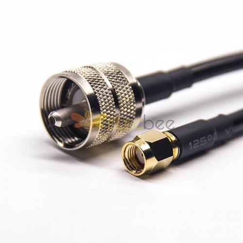 20 peças de conector UHF macho reto para cabo coaxial RP macho reto SMA com RG223 RG58