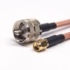 20 piezas UHF a SMA Cable macho a macho RG142 conjunto de cables 10cm