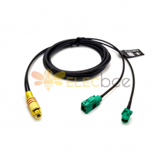 Conector de antena Fakra E tipo coche estéreo FM AM Radio Antena Adaptador  Cable 2m