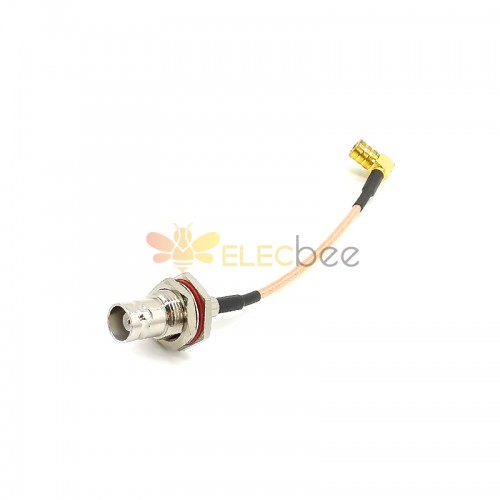 BNC Cables and Connectors Female Straight 50Ohm to SMB Angled Female with RG316