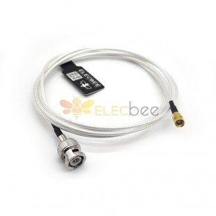 Female SMB 180 Degree Cable Connector to BNC Straight Male with RG316 10cm
