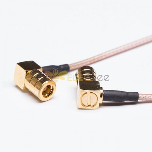 SMB Koaksiyel Kablo Montajı Erkek Sağ Kahverengi RG316 Kablo açılı