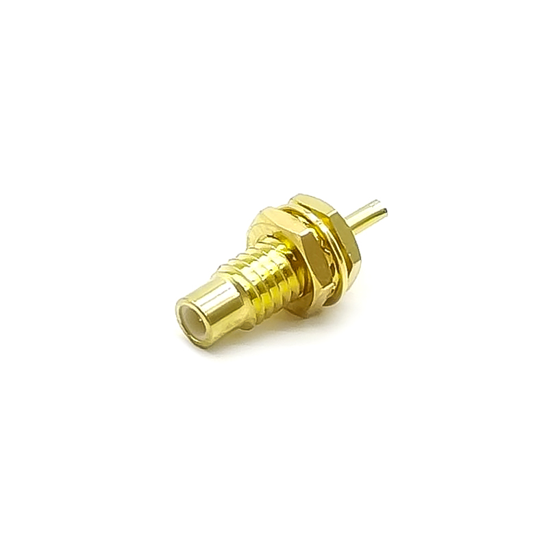 SMC Connector Male Straight Panel Mount Bulkhead Nut installation 50 Ω