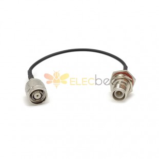 TNC Jumper Cable with RP TNC Male to Female Bulkhead Adapter RF Coaxial Cable RG174 15CM