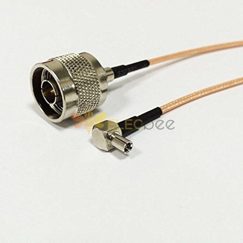 TS9 male Right Angle to N Type male extension cable 1m RG316