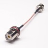 UHF Feminino Bulkhead Conector ao BNC Straight Male Cable RG316 10cm