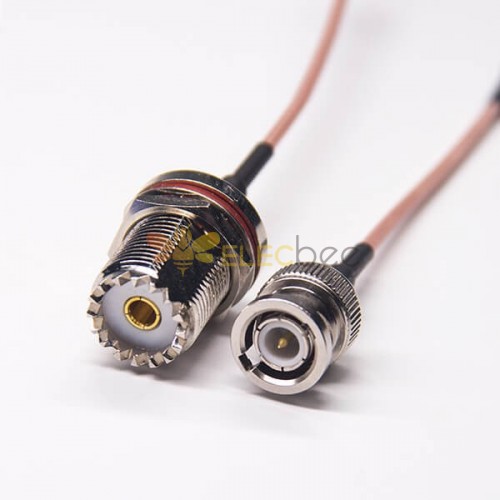 20pcs UHF Female Bulkhead Connector to BNC Straight Male Cable RG316 10cm