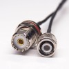 Impermeável UHF Straight Female to TNC Straight Male RF Coaxial Cable RG174 10cm