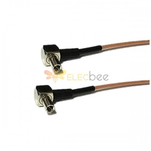 Cable RF y conectores R/A TS9 macho a TS9 macho con RG178 15CM